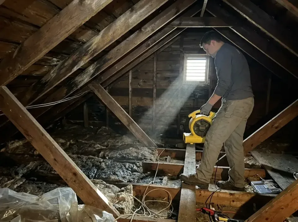 attic-water-damage-drying-proc-007 — frequently asked questions, Emergency Water Extraction & 24/7 Flood Response in Cambria…